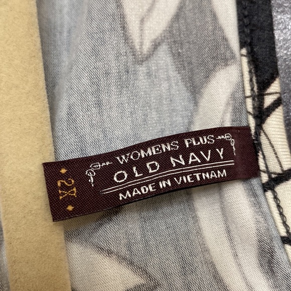 Old Navy Abstract Floral Faux Wrap Dress - Picture 5 of 7